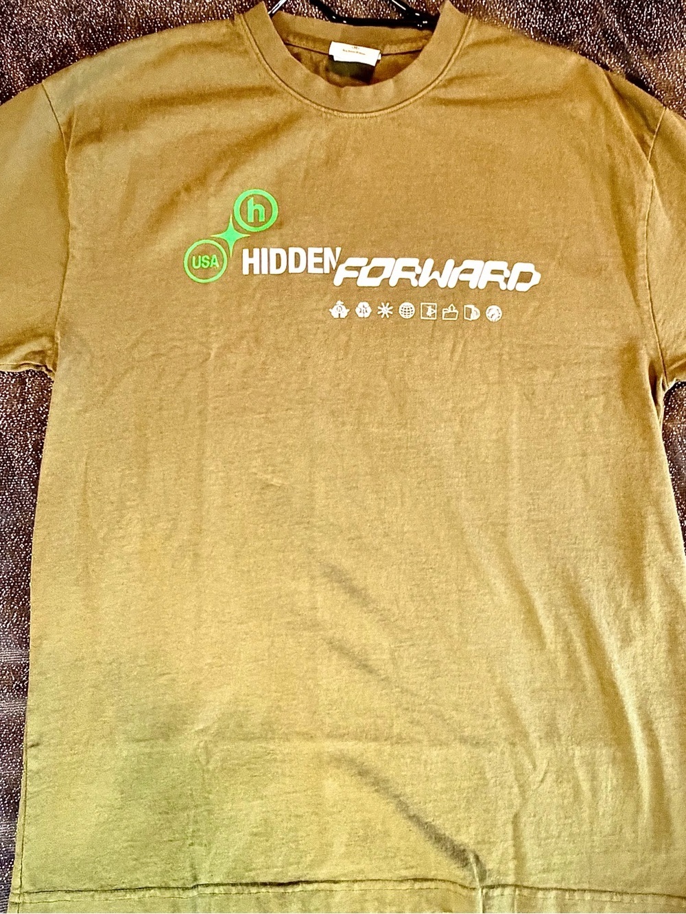Hidden NY - N.E.R.D Tour Men's Olive Graphic Tee